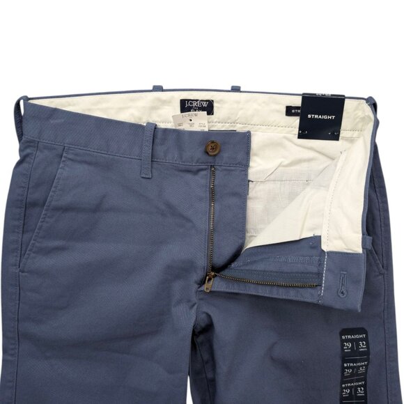 J.CREW Flex Straight Chinos Mens Blue Flat Front Stretch Pants Size 29x32 - Picture 5 of 11